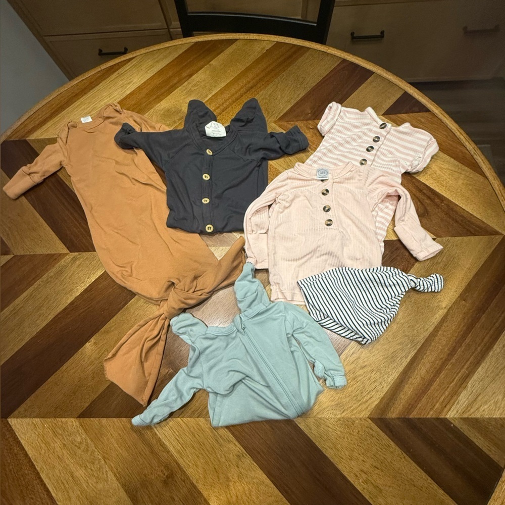 Newborn preemie lot organic cotton bamboo Kyte Lou Lou Kate Quinn Kickee Pants